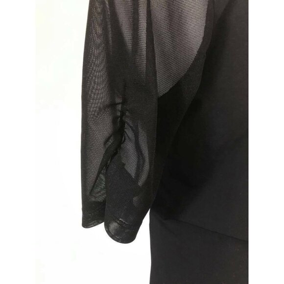 DOLCEZZA Art to Wear Tunic Dress Front Mesh Overlay and Sleeves Size Small? - Picture 6 of 7